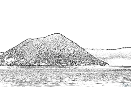 gunung berapi Halaman Pewarna Boleh Cetak